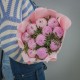 Букет из 11 розовых пионов с фисташкой купить с доставкой в Санкт-Петербурге